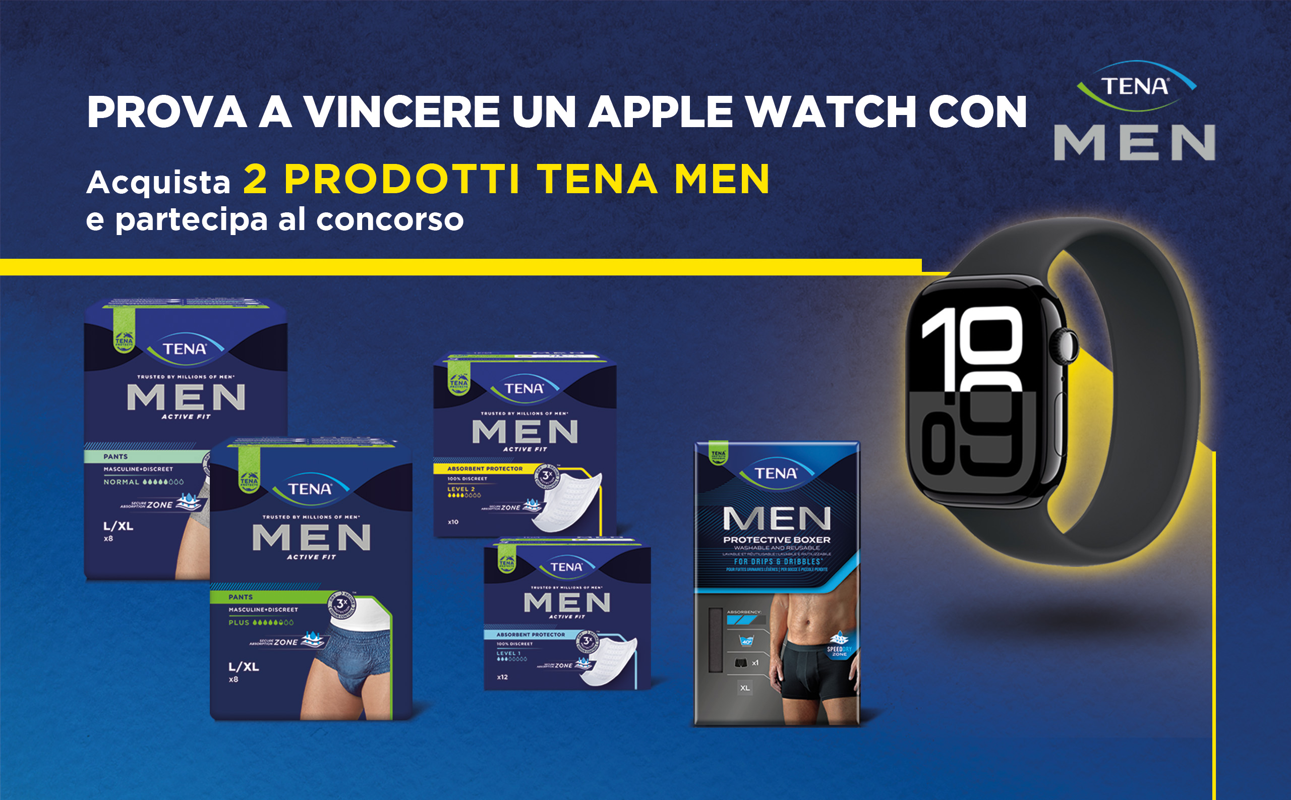 Prova a vincere un Apple Watch con Tena Men